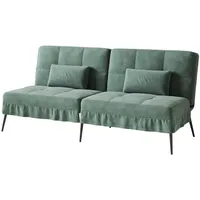 COMHOMA Sofa Schlafsofa mit Schlaffunktion, überzug Futon Klappsofa, Bettcouch, ecksofa, Couch Gästebett, 3-Sitzer Sofa, mit verstellbare Rückenlehne aus Cordstoff Grün