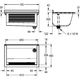 KWC Sirius Waschtrog 70 x 46 cm 2030045750