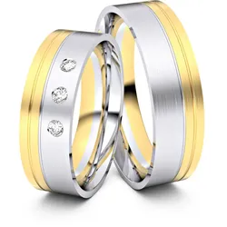 Trauringe Karlsruhe 585er Gelb-/Weiflgold - 3857