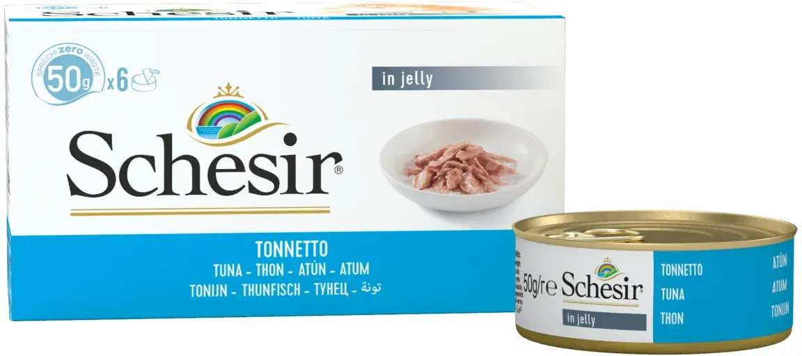 Schesir 6 x 50g Multipack Katzennassfutter Thunfisch - Natural Jelly