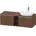 Waschtischunterschrank 140x55cm 2 A 1 Pl B R chr/Nussb dkl
