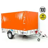 Koch Anhänger mit Plane 150x300cm 1300kg|Typ 7.13|Hochplane 160cm - Orange