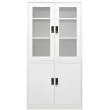 vidaXL Büroschrank Weiß 90x40x180 cm Stahl