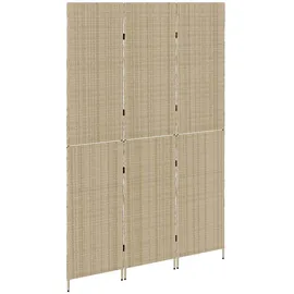 vidaXL Raumteiler Beige 146 x 200 cm Poly-Rattan