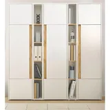 furn.design Center Aktenschrank 190 x 40 x 200 cm weiß