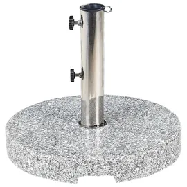 Beliani Schirmständer Granit/Edelstahl Ø 45 cm Grau