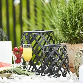 Star Trading LED Solarlaterne Calabria 26 x 28 cm schwarz