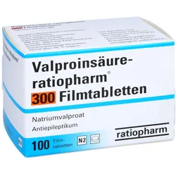 VALPROINSÄURE-ratiopharm 300 magensaftres.Filmtab. 100 St
