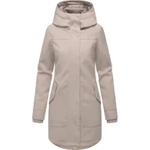 Ragwear Damen Mantel in Woll-Optik langer Trenchcoat mit Kapuze Janesha Coat Ecru Gr. XXL - XXL