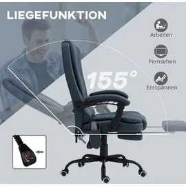 Vinsetto Chefsessel Kunstleder Blau