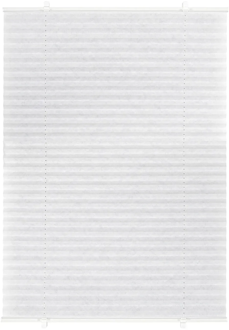 Ondeco Plissee Prompt ohne Bohren Basic mit Klemmträger Sonnenschutz Lichtschutz Klemmfix Farbe: Weiß, Größe: 80x130 cm