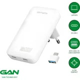 4smarts Netzladegerät FlatPlug Slim Dual 65W GaN 2C, weiß