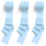 CHUQING Chiffonband Hellblau Geschenkband breit Blau Dekoband Schleifenband Himmelblau Bänder für Hochzeit,Geschenkverpackungen,Blumenstrauß,3,8cm x 6m,3 Rollen