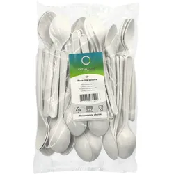 Papstar 150x BIO-Suppenlöffel Esslöffel Mehrweg 185mm BIO-PP extra stabil weiss
