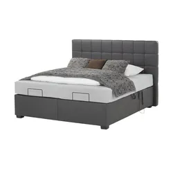 vanDoorn Motor-Boxspringbett  Ohio Motor , grau , Maße (cm): B: 192 H: 129