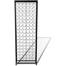vidaXL Weinregal 108 Flaschen Metall Schwarz