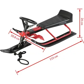 monzana Lenkschlitten Rot bis 75kg