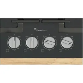 Bosch Backofen-Set Gaskochfeld Schwarz 71 Liter Pyrolyse 3D Heißluft FlameSelect
