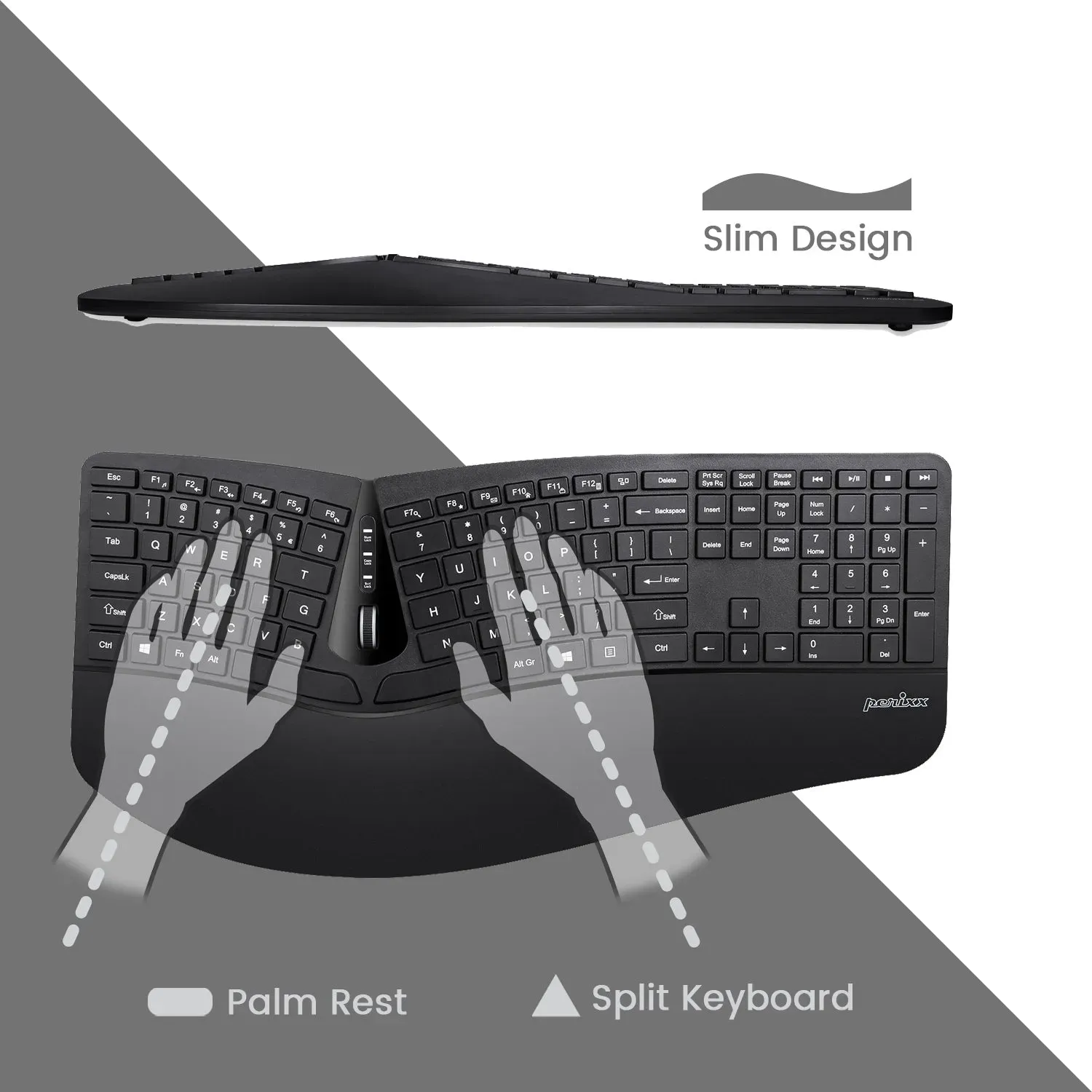 PERIDUO-605 - Kabelloses, Ergonomisches Kombi-Set