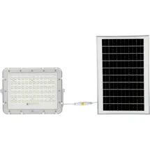 V-Tac VT-120W 7844 LED-Flutlichtstrahler, Solarmodul 15 W Neutralweiß Weiß