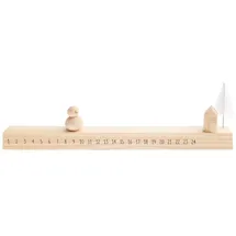 Rico Design Schiebe-Adventskalender Schneemann Holz 36x115x3cm