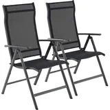 Songmics Gartenstuhl 56 x 56 x 106 cm schwarz 2 St.