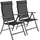 Songmics Gartenstuhl 56 x 56 x 106 cm schwarz 2 St.