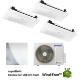 Samsung Multisplit Set 2x AJ 052 Mini Deckenkassette 5.2 kW mit Free Joint Außeneinheit 10,0 kW