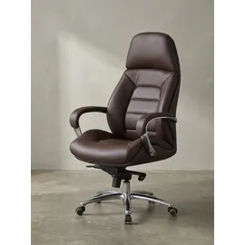 KADIMA DESIGN Chefsessel Echtleder Braun