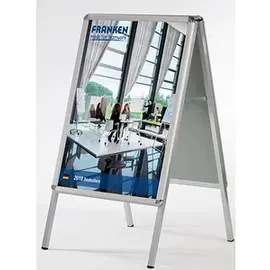 Franken Kundenstopper Standard silber DIN A0 2 Fächer 89,0 x 98,0 x 144,0 cm, 1 St.