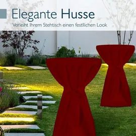 Beautissu Stehtischhusse Bordeaux Ø 80-85 cm,