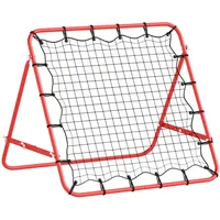 Homcom Fußball Rebounder mit verstellbaren Winkeln rot
