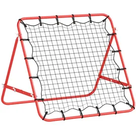 Homcom Fußball Rebounder mit verstellbaren Winkeln rot