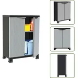 Kunststoffschrank 68x39x92 Cm Rattan-design - Aufbewahrungsbox - Garderobe - Schuhschrank - Werkzeugschrank - Plastikmöbel