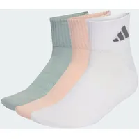 adidas Cushioned Sportswear Ankle Socken 3er Pack Blush Pink/White/Wonder Sage 40