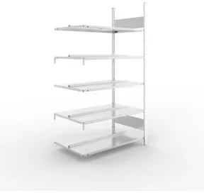 Meta Büro-Anbauregal S3 COMPACT 1850 x 1000 x 600 mm verzinkt doppelseitig