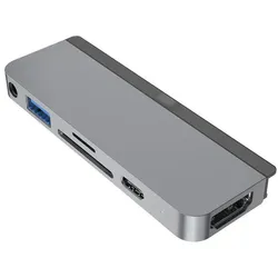 Hyper USB-Verteiler HYPER 6-in-1 iPad Pro USB-C Hub, Grau