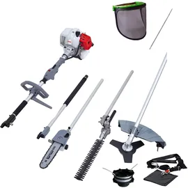 Ikra mogatec IKRA Multitool IBKH 33 Benzin 4in1, inkl. Verlängerung, Kettenfeile & Gesichtsschutz