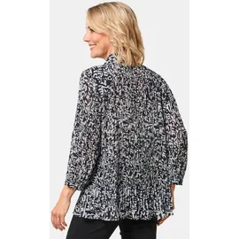 GOLDNER Feinplissee-Bluse mit Schluppe schwarz S