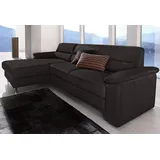 sit&more Eckcouch Kunstleder 2-Sitzer Schwarz
