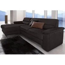 sit&more Eckcouch Kunstleder 2-Sitzer Schwarz