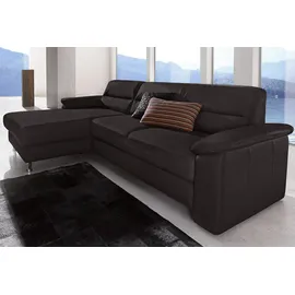 sit&more Eckcouch Kunstleder 2-Sitzer Schwarz