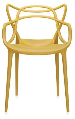 Kartell Stuhl Masters gelb, Designer Philippe Starck, 84x57x47 cm