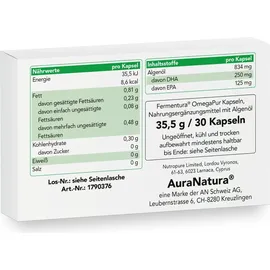 aura natura Fermentura OmegaPur Hochdosierte Omega 3 Kapseln 30 St.