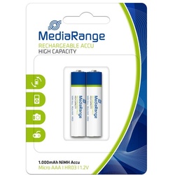 MEDIARANGE MRBAT122 - Wiederaufladbarer Akku - Nickel-Metallhydrid (NiMH) - 1,2 V - 2 Stück(e) - 1000 mAh - Cd (cadmium) - Hg (Quecksilber)
