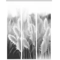 VISION S DINORA Schiebegardine 3er Set, halbtransparent, Bambusoptik, 260x60