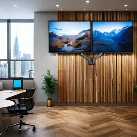 Maclean Brackets Maclean Wandhalterung für zwei Monitore 17–32" 9kg max, mechanische Feder MC-988 | Schwarz