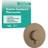Hansgrohe Ecostat Comfort S Duschthermostat Unterputz für 1 Verbraucher Brushed Bronze 33714140