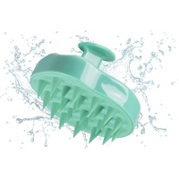 BEPER C301ABE002 Kopfhautmassagegerät, Silikon-Haarbürste für Shampoo und Kopfmassage, Aquagrün
