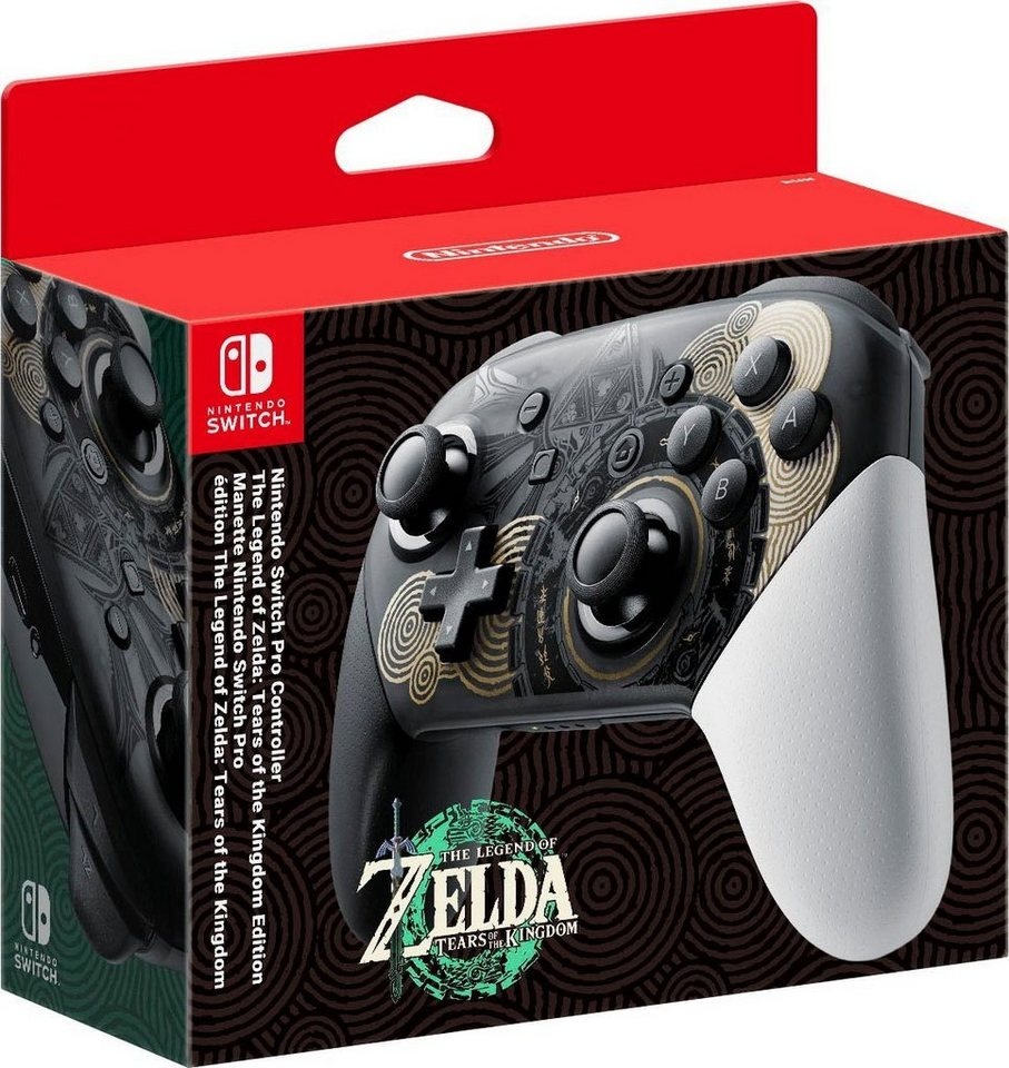 Nintendo Switch Pro Controller Legend of Zelda: Tears of the Kingdom Edition Switch-Controller schwarz|weiß